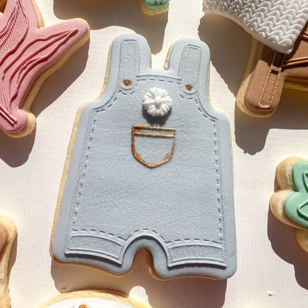 Baby Overalls Raised Stamp and Cutter