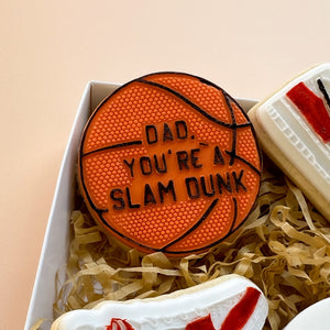 Slam Dunk Basketball Raised Stamp and Cutter Set