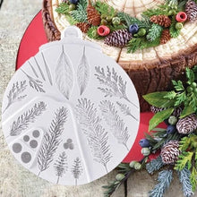 Load image into Gallery viewer, Christmas Pine and Berries Silicone Mould

