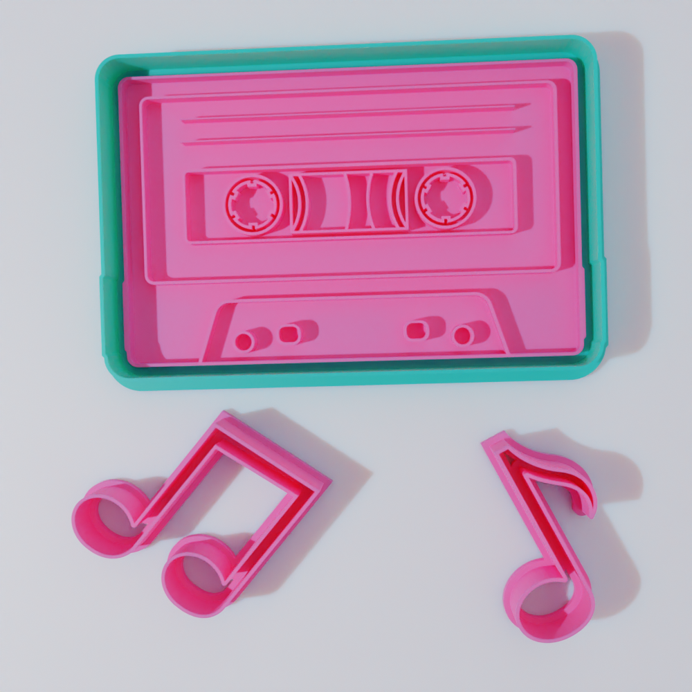 Cassette Tape and Music Symbol Cutters