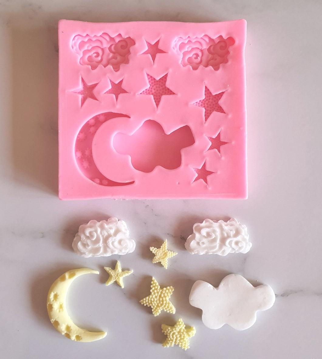 Moon, Cloud and Stars Silicone Mould