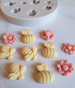 Bee and Flower Silicone Mould