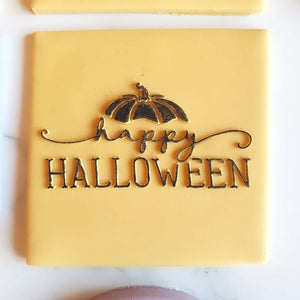 Happy Halloween Pumpkin Raised Stamp