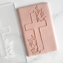 Load image into Gallery viewer, Floral Cross Raised Stamp
