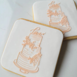 Wedding Cake Raised Stamp