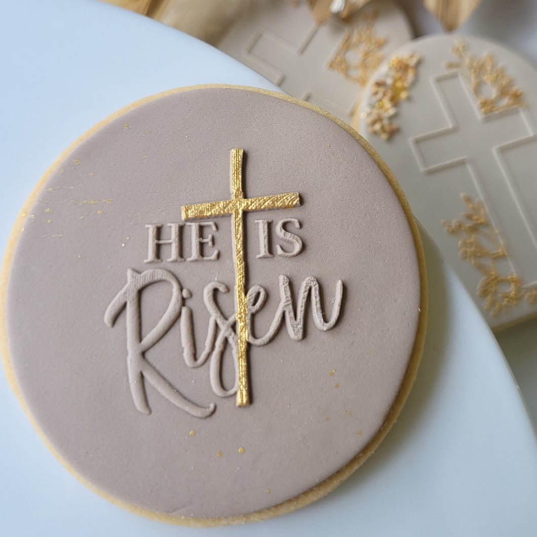 He is Risen Raised Stamp