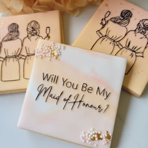 Will You Be My Maid Of Honour Raised Stamp