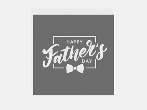 Happy Father's Day with Bow Raised Stamp