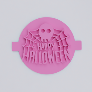 Happy Halloween Skull Web Embosser
