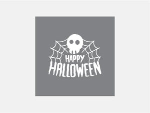 Happy Halloween Skull Raised Stamp