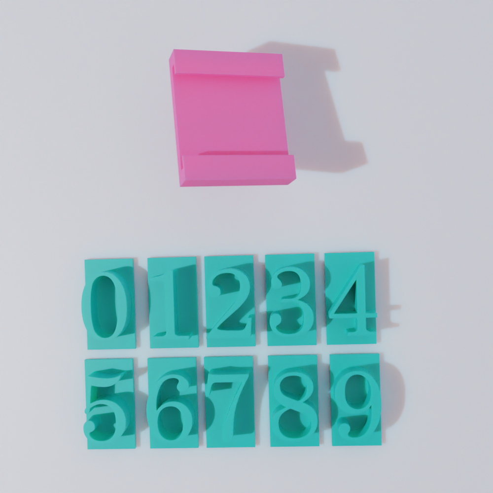 Complete Number Set with holder (0-9)