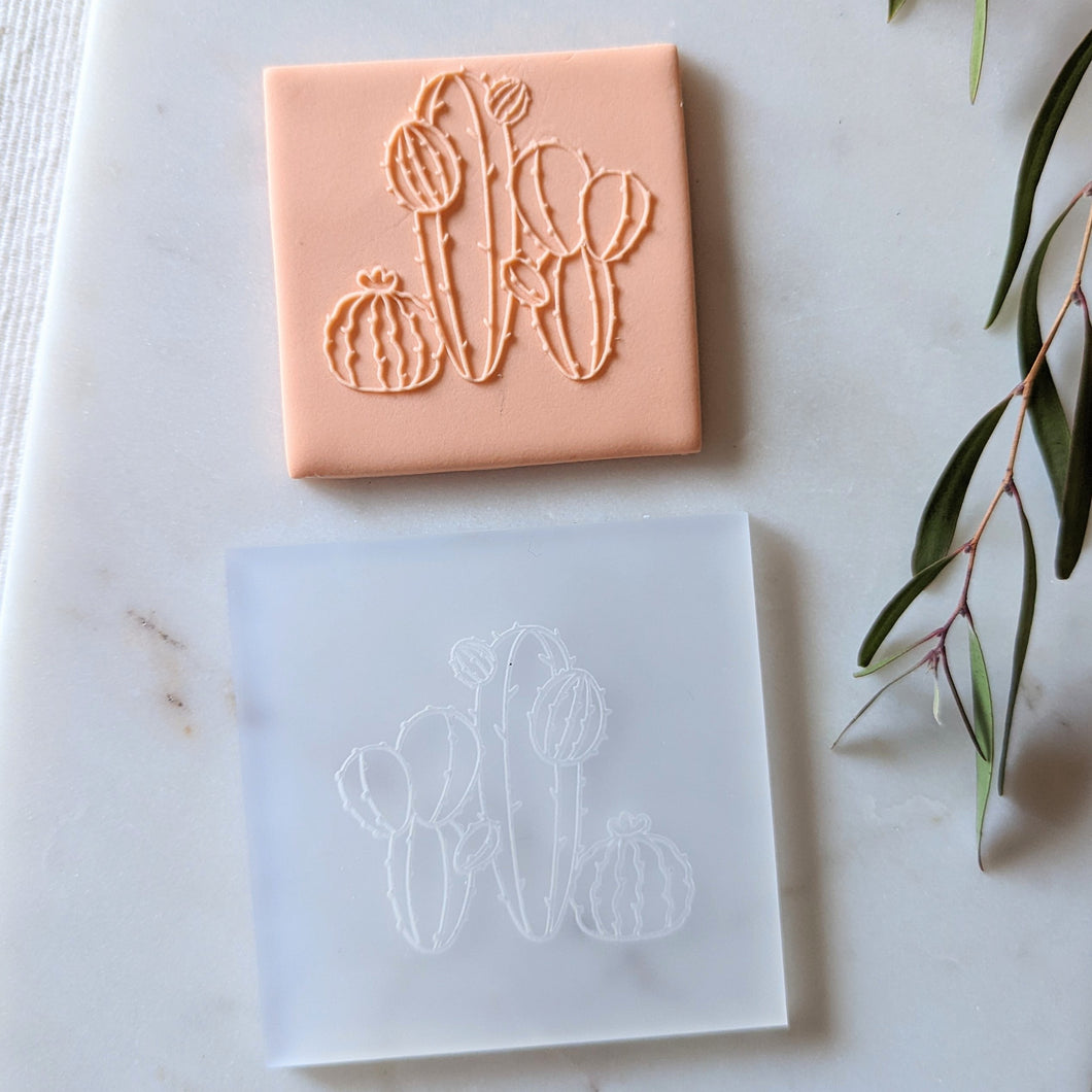 Cacti Raised Stamp