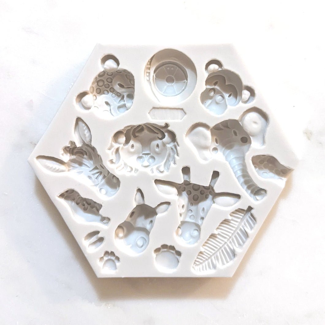 Jungle Safari Animals Silicone Mould