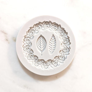 Rose Wreath and Leaf Silicone Mould