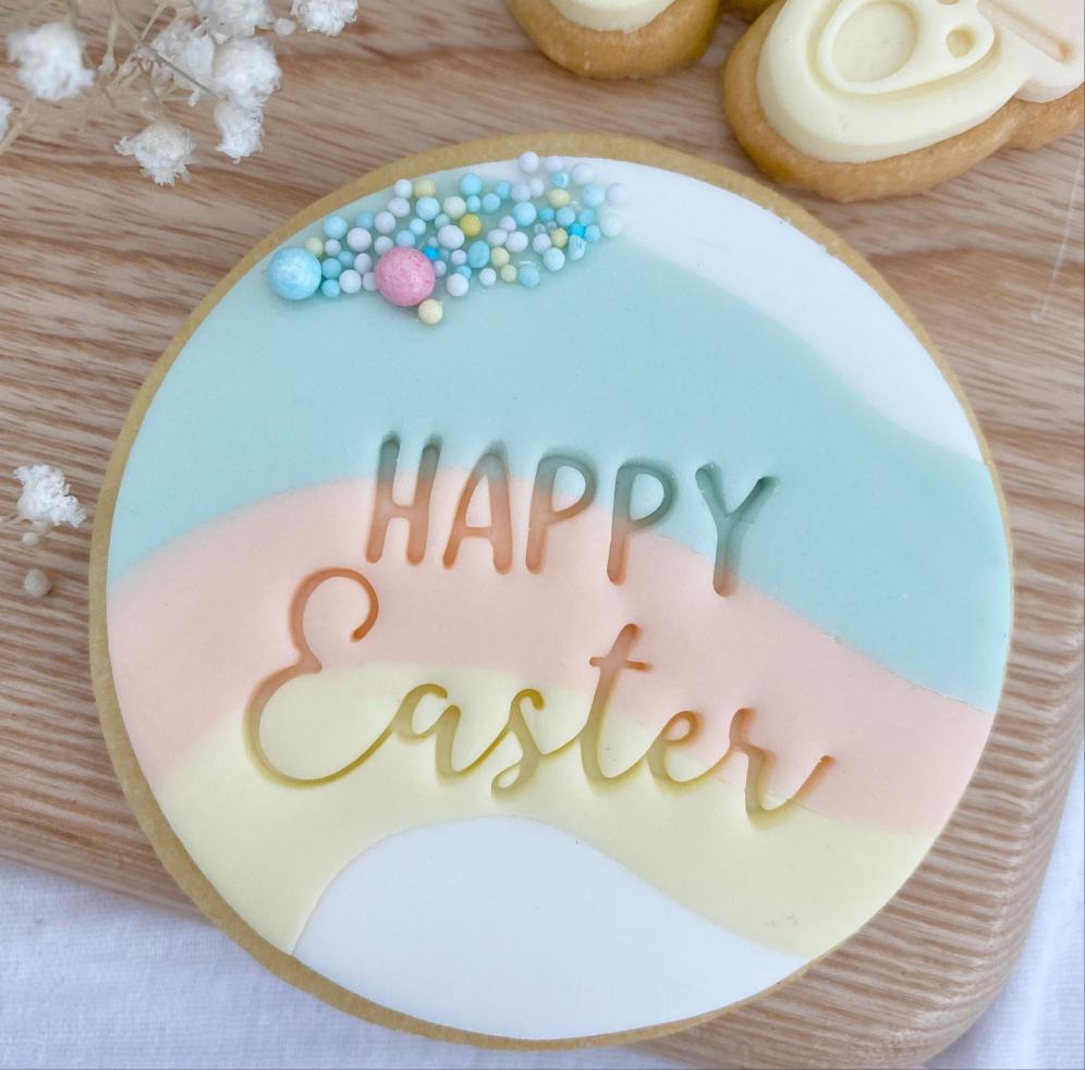 Happy Easter Script Embosser