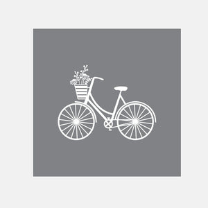 Bicycle with sunflowers Raised Stamp