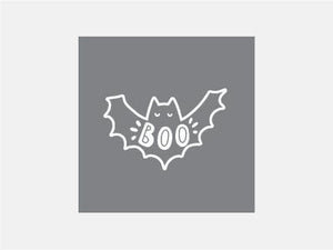 Boo Bat Halloween Raised Stamp