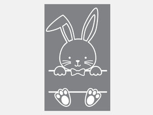 Easter Bunny with Bowtie Raised Stamp and Cutter