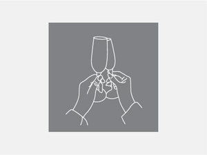 Champagne Cheers Raised Stamp