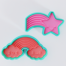 Load image into Gallery viewer, Rainbow Star and Cloud Cutters and Embossers
