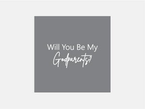Will You Be My Godparents Raised Stamp