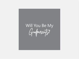 Will You Be My Godparents Raised Stamp