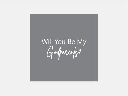 Will You Be My Godparents Raised Stamp